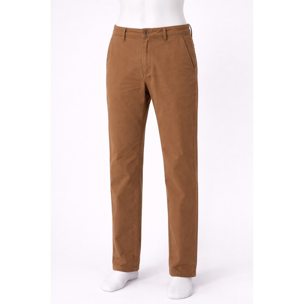 Zara Man Brown Comfort Easy Iron Stretch Chino Pants Mens 31